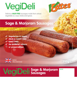 Vbites Meat Free Sage & Marjoram Sausages 295g