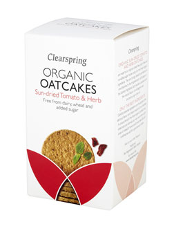 Clearspring Organic Oatcakes Sundried Tomatoes & Herbs 250g