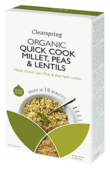 Clearspring Quick Cook Organic Millet, Peas & Lentils 250g