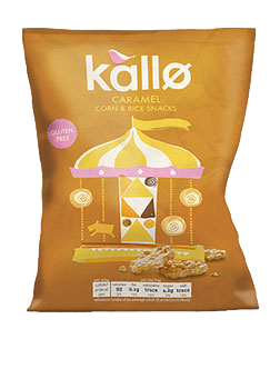 Kallo Caramel Corn & Rice Snacks 25g