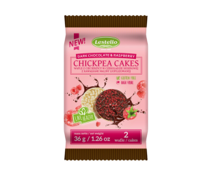 Lestello Dark Chocolate & Raspberry Chickpea Cakes 36g