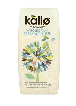 Kallo Cereal Organic Wholegrain Breakfast Puffs 227g