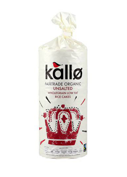 Kallo Organic Unsalted Thick Rice Cakes 130g