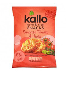 Kallo Sundried Tomato & Herbs Corn & Rice Snacks 25g