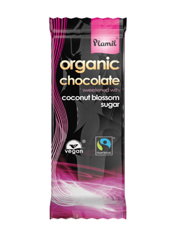 Plamil Organic Fairtrade Chocolate Sweetened with Coconut Blossom Sugar Bar 100g