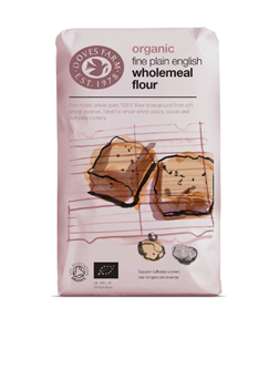 Doves Farm Organic Fine Plain English Wholemeal Flour 1 kilo