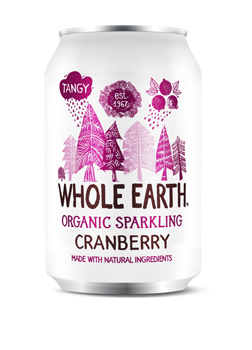 Whole Earth Organic Sparkling Cranberry Drink 330ml