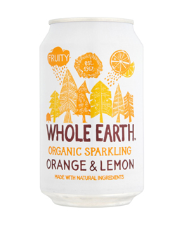 Whole Earth Organic Sparkling Orange & Lemon Drink 330ml