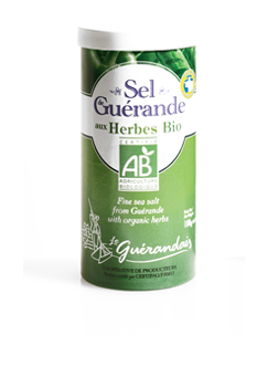 Le Guerande Salt Shaker Containing Fine Salt with Organic Herbs 85g