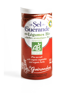 Le Guerande Salt Shaker Containing Fine Salt with Organic Vegetables and Herbs 90g